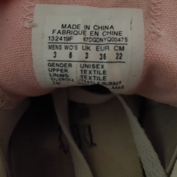 Converse All Star 5 Tongue Sneakers Men's 3 Women's 5 Black White - Picture 8 of 9